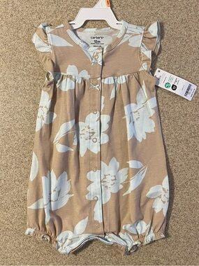 Carter's Floral Flutter-Sleeve Baby Romper